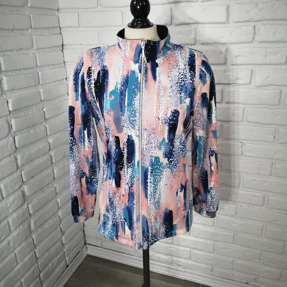 Northern Reflections Ladies Size Medium Multi Colored Full Zip Jacket - Picture 1 of 12